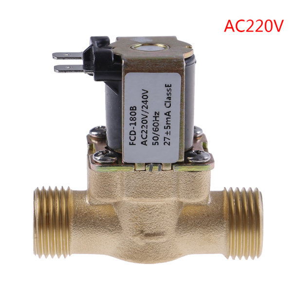 G1/2'' Elektrisk magnetventil i messing DC 12v 24v AC220v for Sola AC220V AC220V