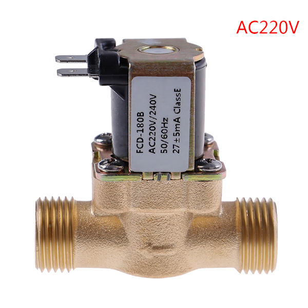 G1/2'' Messing elektrisk magnetventil DC 12v 24v AC220v til Sola AC220V AC220V