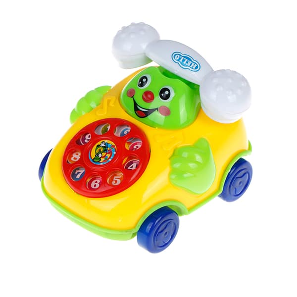 1Pc babyleker musikk tegneserietelefon pedagogisk utviklingsbarn Red one size