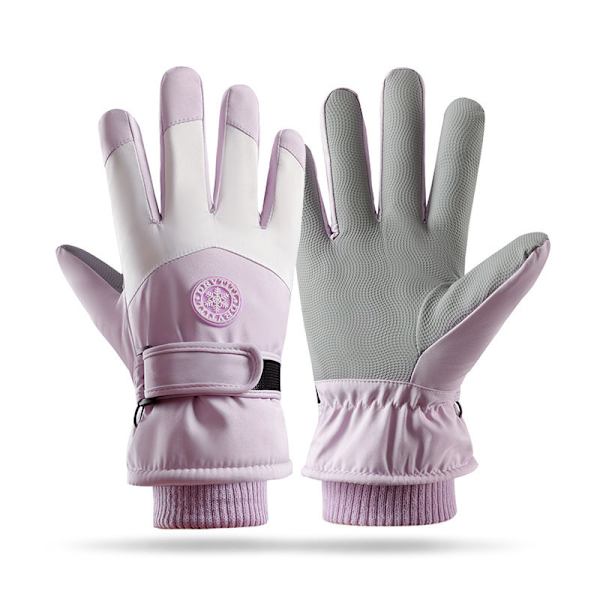 Hiihtohanskat Talvihanskat Naisille Miehille Lumilautailuhanskat Kosketus Purple White