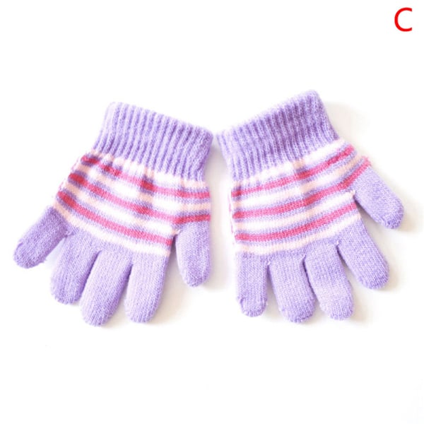 1-5 vuotiaat lapset talvella lämpimät paksut käsineet tytöt pojat lapaset fu Purple C