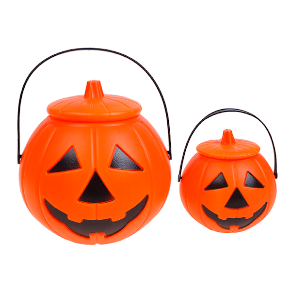 Halloween Christams Party Props Plast Pumpa Hink Godis Bo D