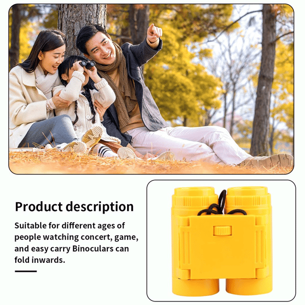 Teleskop Bärbar Kid Kikare Vikbar utomhusobservation också Yellow one size