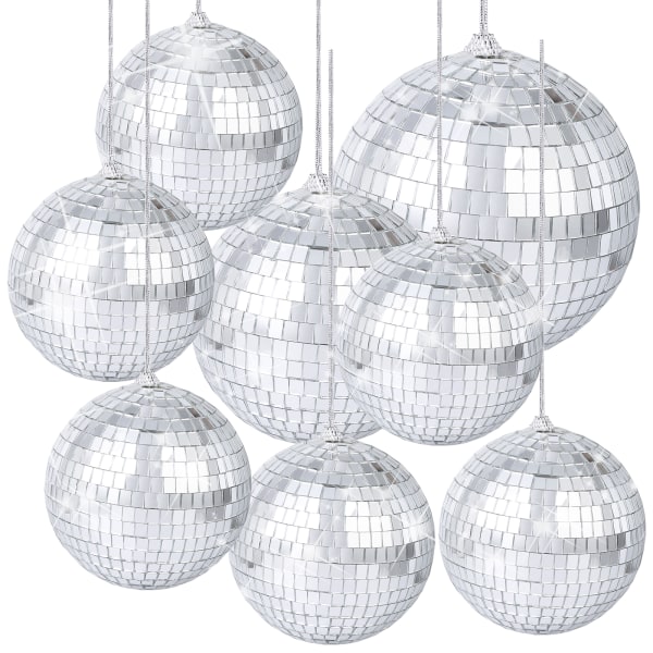 8 kpl Peili Disco Balls Hopea Riippuva Disco Light Mirror B Blue one size