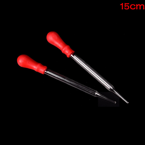 12st Gummihuvud Glaspipetter Dropper Lab Glasverktyg För Other 15cm