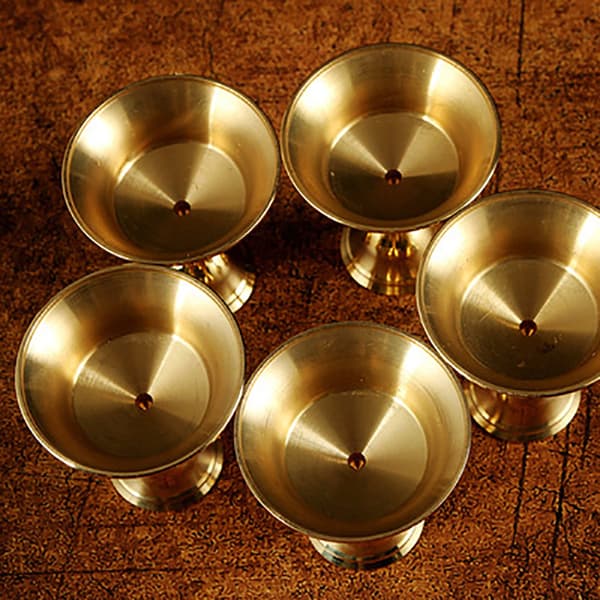 1 STK Lysestaker Kobber Smørlampeholder Lang Lampe Lysestake M