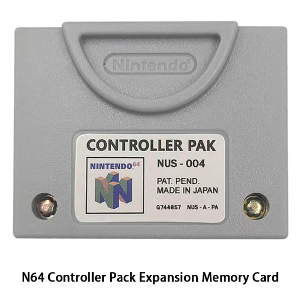 1Pc Memory Card 64 Controller N64 Controller Pack Expansion Me Gray onesize
