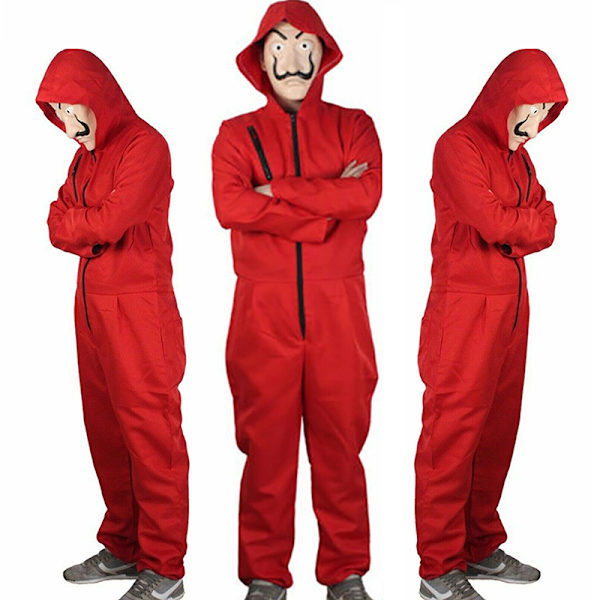 Unisex för Salvador Dali La Casa De Papel Money Heist Cosplay H Red M