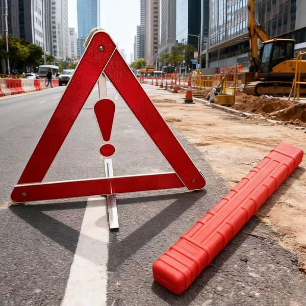 1/2 st Nödvarningstriangel för bilar Yellow Red