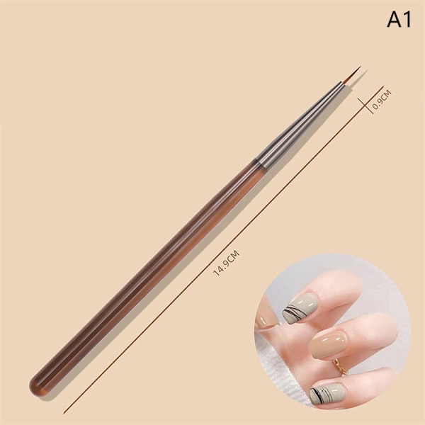 Nail Art Brush Piirustustyökalu Pitsi-sivellin manikyyri geelilakka UV A1 onesize