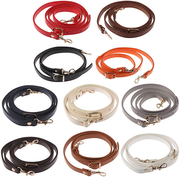 120 cm læder skuldertaske Håndtag Pung Strap Håndtasker Bælte Str Red