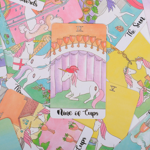 Crystal Unicorns Tarot Fortune Fortune Divination Oracle Cards Crystal Unicorn Tarot one  size