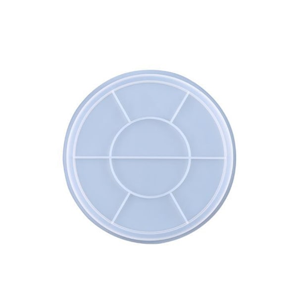 Silikonepoksyharpiksbrettform Stor rund form DIY Oppbevaring tr 1pc