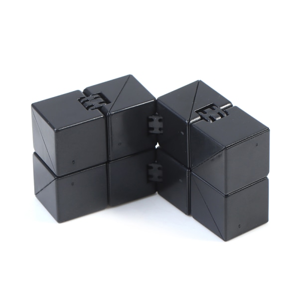 Infinity Magic Cube Finger Toy Office Flip Cubic Puzzle Cube Black one size