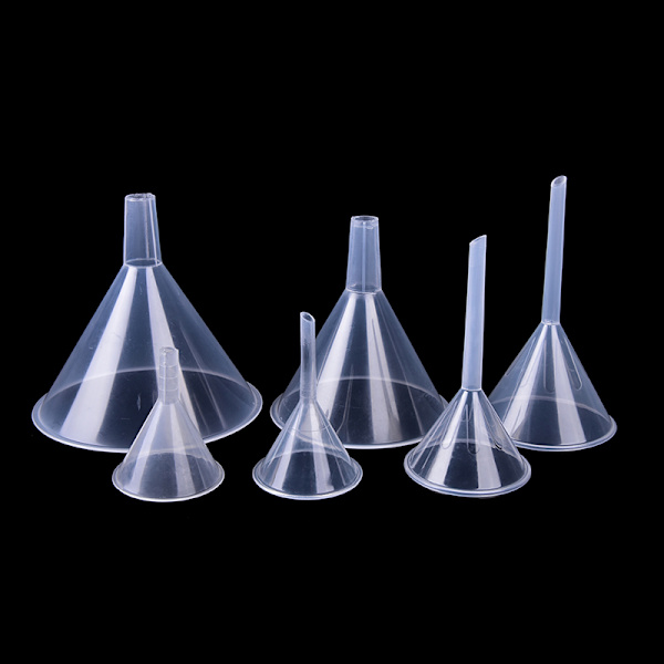 1X Lab Mini kirkas muovinen täyttösuppilo sumuttimille hajusteille Clear 50mL