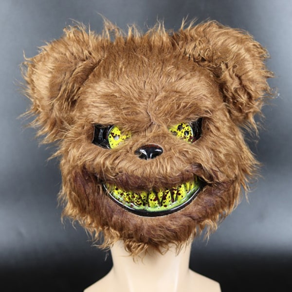 Halloween Mask Bloody Killer Mask Nalle Pehmo Cosplay Ho A onesize