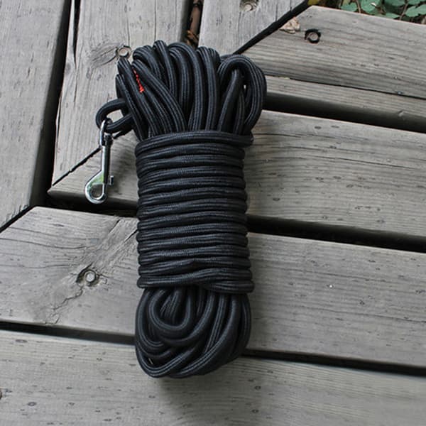 Sort Nylon Hundesnor Udendørs Gåtræning Til Medium Large Black 10m