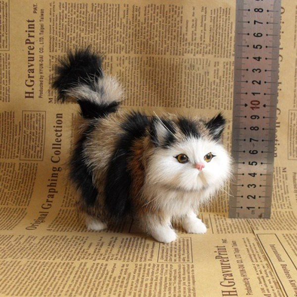 e Simulering Katt plyschleksaker Mjuk fylld kattunge Modell Katt Real A3 one size