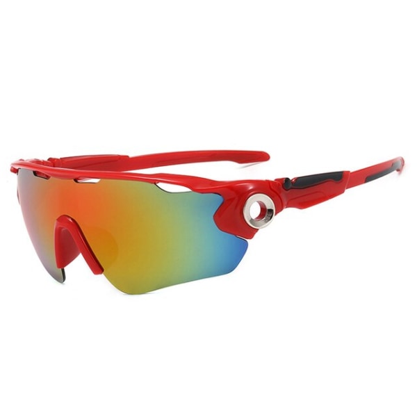 Sykkelbriller 8 Clolors Outdoor Sports Solbriller Herre Dame C Red one size