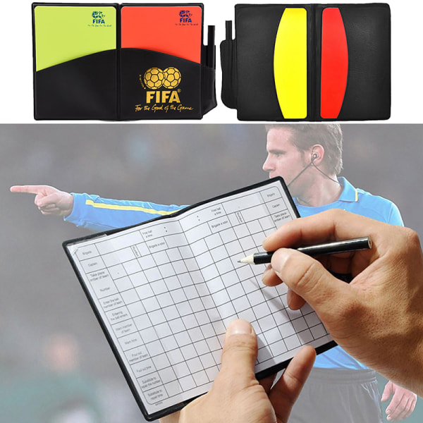 Fotball Soccer Referee Card Set Advarsel Referee Red and Yello color A one size