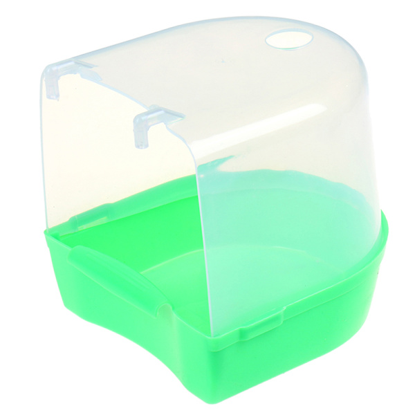 Plast Fågel Vattenbadkar Box Badkar Papegoja För Parakit Hängning Green one size