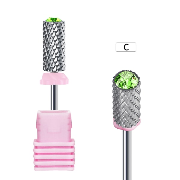 Tungsten Steel Nail Art Drill Bits Gel Pedicure Removal Rotary Green onesize