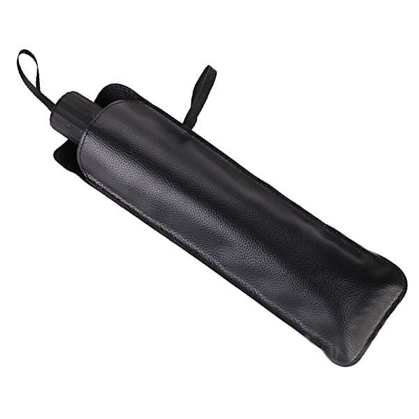 Sort PU Læder Paraply Cover Case Bærbar vandtæt paraply 1PCS