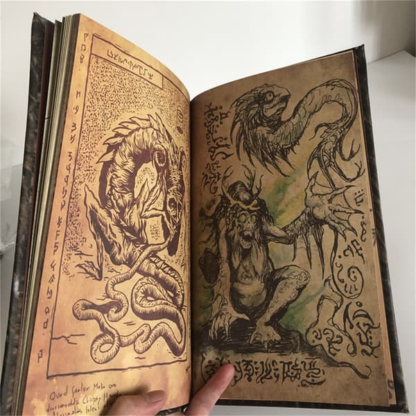 Necronomicon Dark Magic Book Dæmon Evil Dead Book Alter Ceremon Flat cover one size
