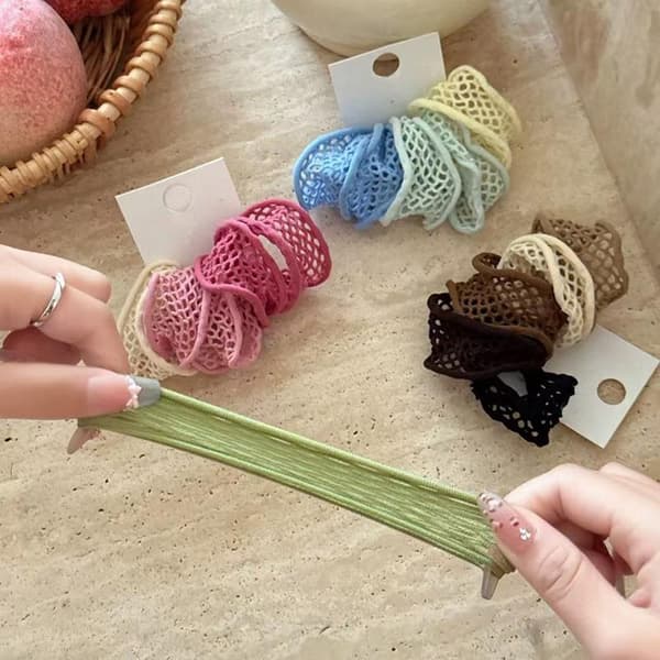 5 st elastiska ärmförkortare Pink