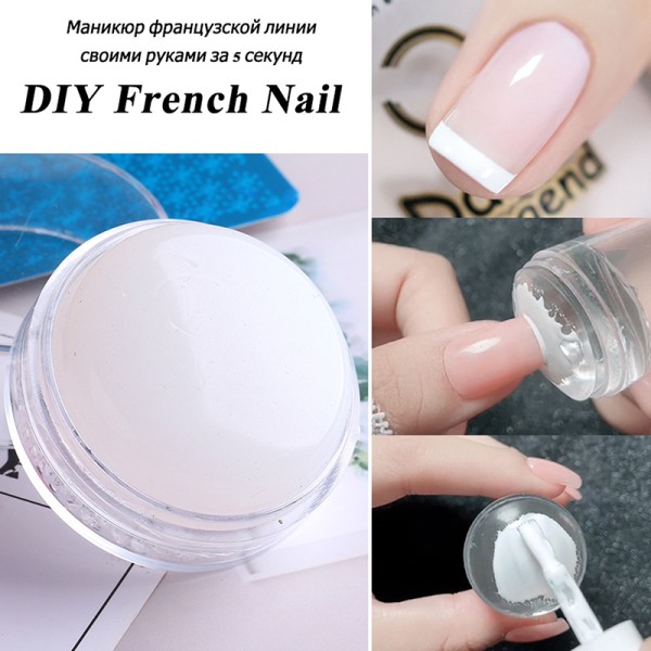 2022 New French Nail Design Nail Stamper Silikonhode Manikyr White one size