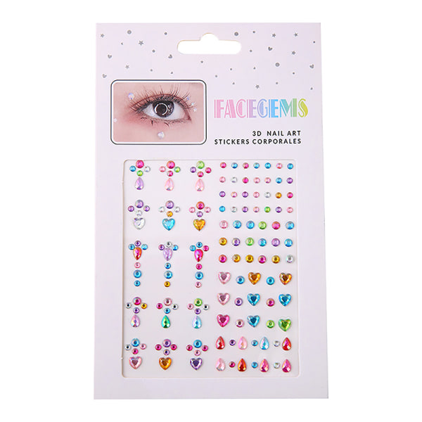 Face Gems Eye Jewels Festival Body Crystal Make Up Sticker Dia A4 onesize