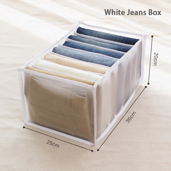 Vært for Creek strop Jeans/skjorte rum Opbevaringsboks Skab Tøj Skuffe Mesh White for jeans 19d4  | White for jeans | Fyndiq