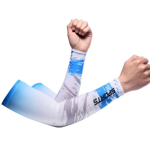 Ice Silk Arm Sleeves Cover Sports Running UV Sun Protection Out B2 One Size