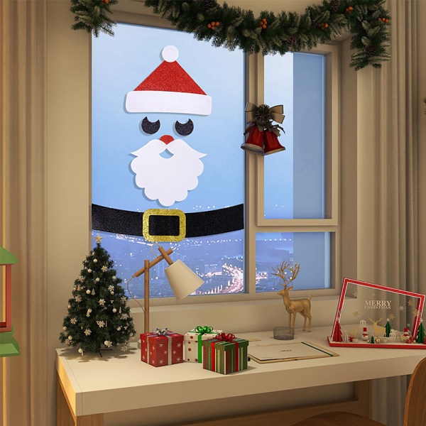 Jul Vindus klistremerker dekorasjon For Santa Claus Snowman Do C onesize