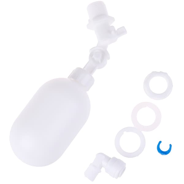 2PC Justerbar Auto Fill Float Ball Valve Vannkontrollbryter White one size