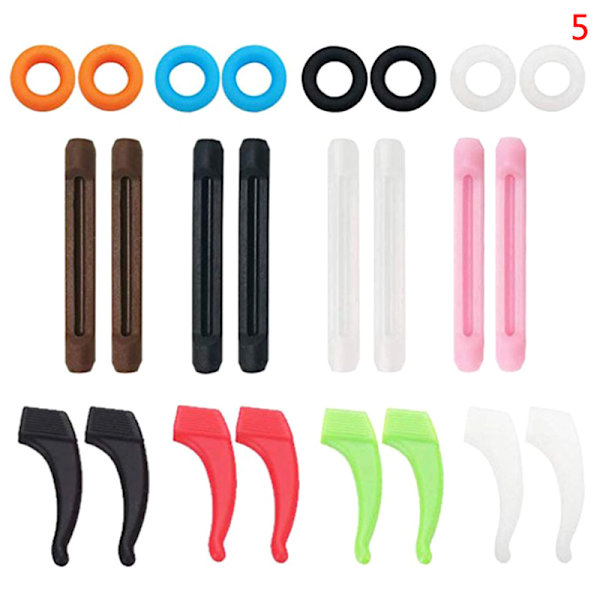 Silikon Anti-halk glasögon öronkrokar hållare näskuddar för E 5(12Pairs)