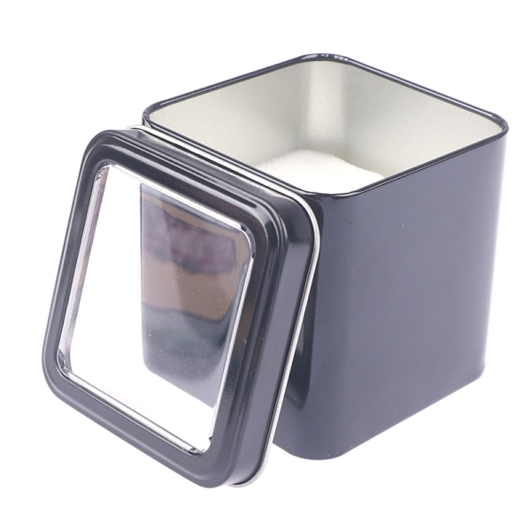 8 cm metall smycken display case med kudde Watch Organizer Box onesize