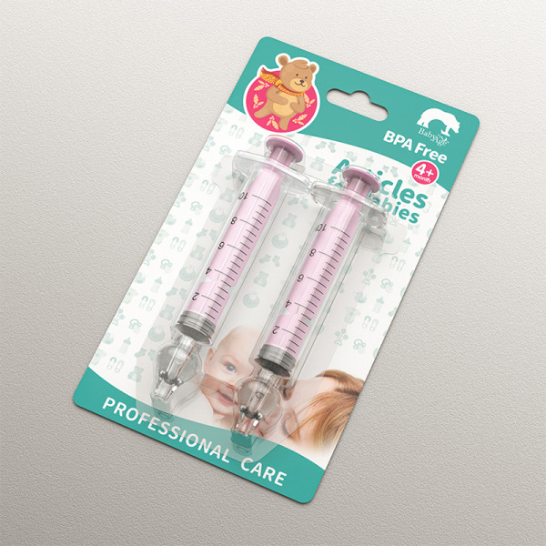 2 stk/sæt 10 ml rør næsesuger Babypleje næsesug C Pink one size