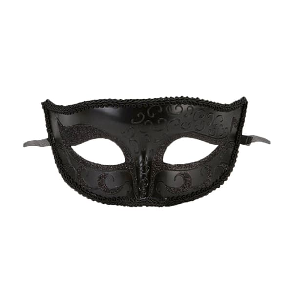 Maskerade masker til par venetiansk kvinde blonder mænd PP Cosplay Silver ONESIZE