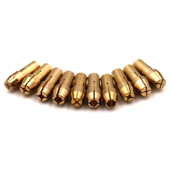 10 st mässingsborrchuck spännhylsor 0,5-3,2 mm 4,8 mm skaft för r Yellow One Size