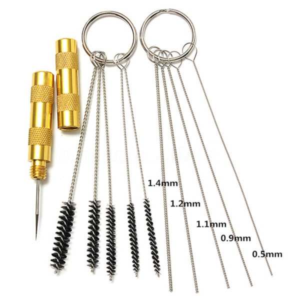 11 stk Airbrush Spray Rengøring Reparationsværktøjssæt Rustfrit stål 0 0