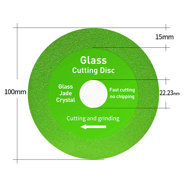 Diamant savblad polerskive til keramiske fliser Jade vin bot Green onesize