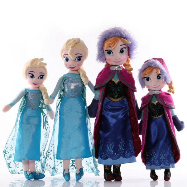 1 stk 30/40/46/50 cm frosne Anna Elsa Olaf-dukker Snow Queen Prince A5 A5