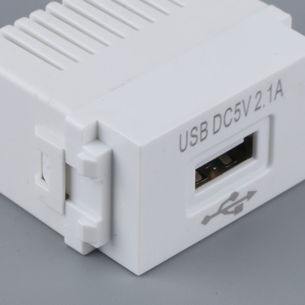 USB-strömmodul 220V 5V-transformator 2,1A USB-laddningsuttag S White