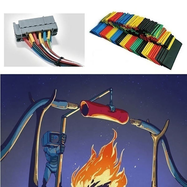 Uppgraderad 164/328/656/984 st Krympslangsisolering Shrin Multicolor 328PCS