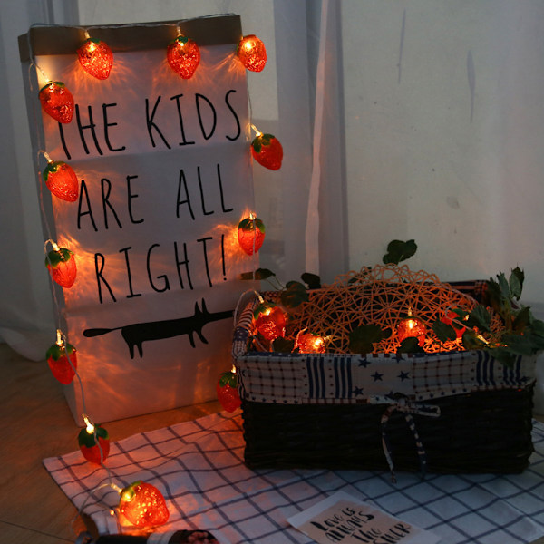 Jul 10 LED Strawberry String Fairy Lights Xmas Party Lamp 10led 1.5m