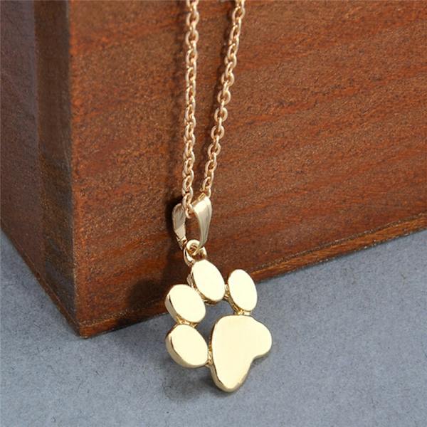 Mote Kvinner e Kjæledyr Hunder Footprints Cat Paw Pendant Chain Neck Gold One Size