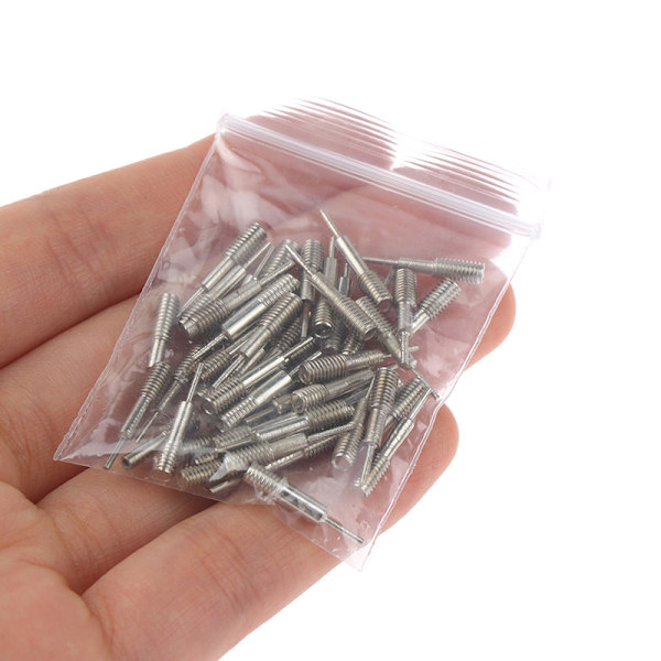 50Pc Reservestifter Klokker Reparasjonsverktøy Pins Klokkebånd Strap Link silver One Size