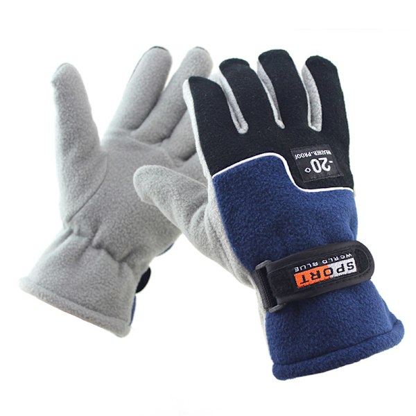 -20℃ Vintervarma Fleecehandskar Män Termisk Sport Cykling Snö Army green