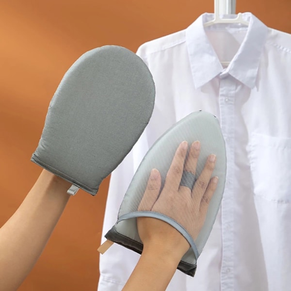 Garment Steamer strykhandske Anti Steam Mitt med Finger Loop White 1PC